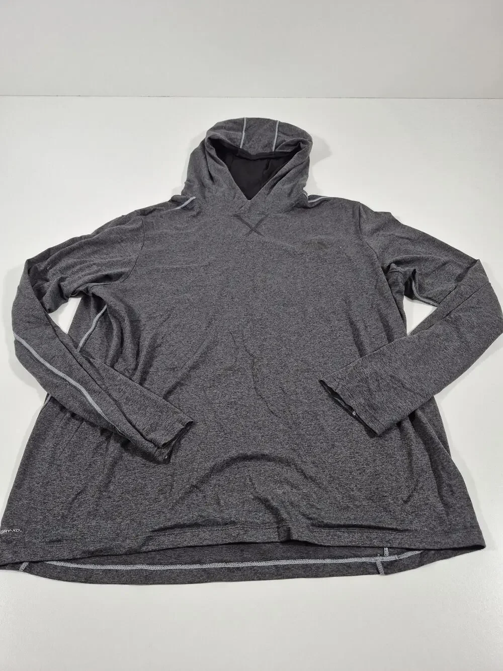 The North Face Hoodie Mens Large Gray FlashDry Mountain Athletics Lightweight
